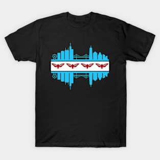 Cicada Chicago City Flag Skyline T-Shirt